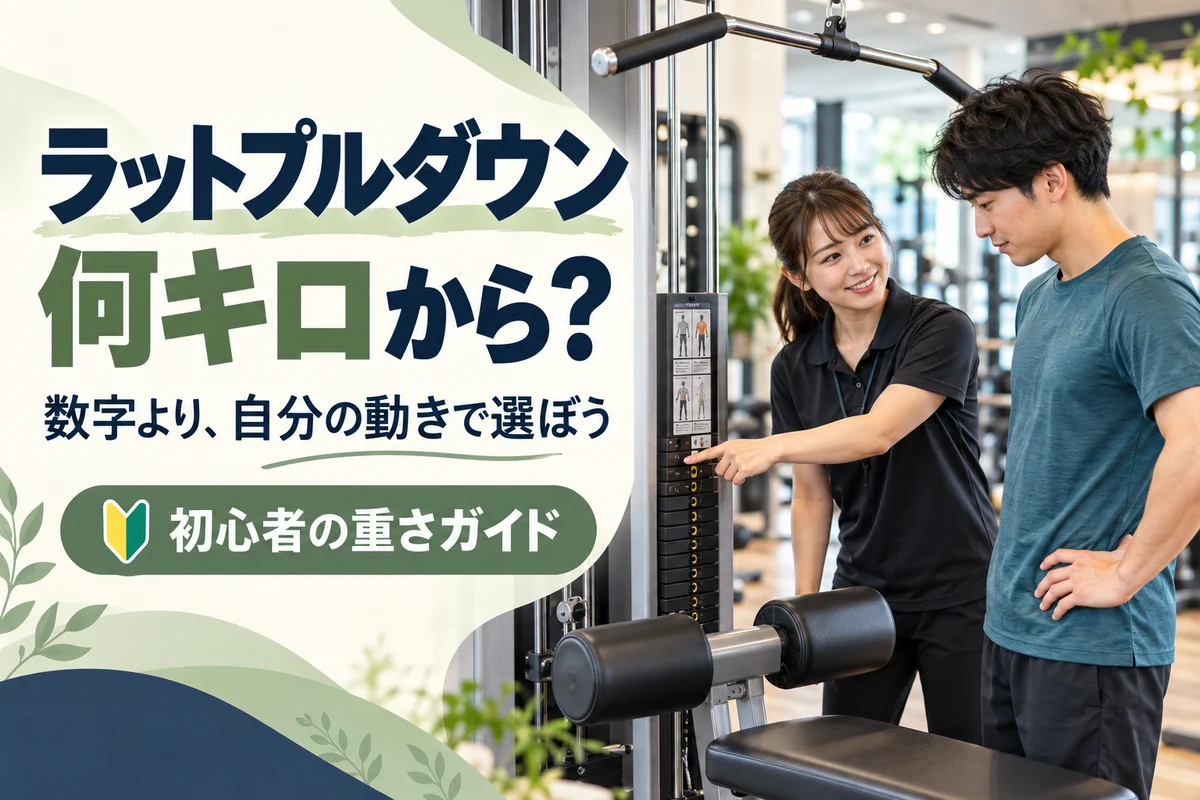 ラットプルダウンは何キロから？スタッフと機械の設定を確認する初心者
